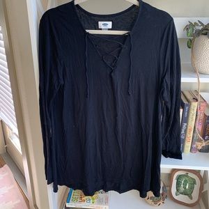 Black cross cross shirt